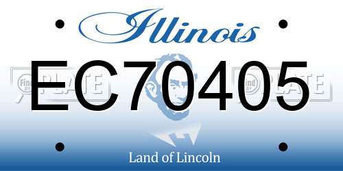EC70405 Illinois License Plate