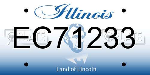 EC71233 Illinois License Plate