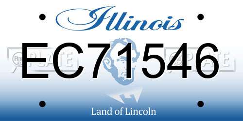 EC71546 Illinois License Plate