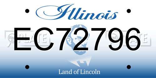 EC72796 Illinois License Plate