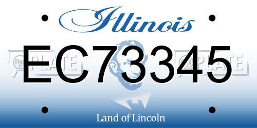 EC73345 Illinois License Plate