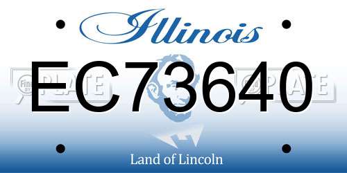 EC73640 Illinois License Plate