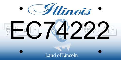 EC74222 Illinois License Plate