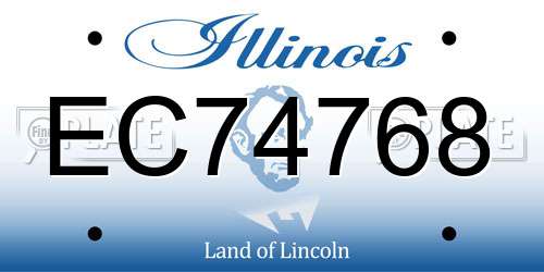 EC74768 Illinois License Plate