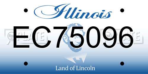 EC75096 Illinois License Plate