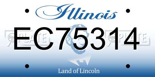 EC75314 Illinois License Plate