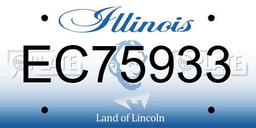 EC75933 Illinois License Plate