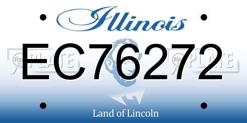 EC76272 Illinois License Plate