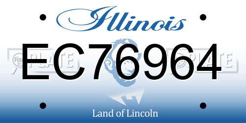 EC76964 Illinois License Plate