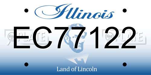 EC77122 Illinois License Plate