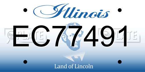 EC77491 Illinois License Plate