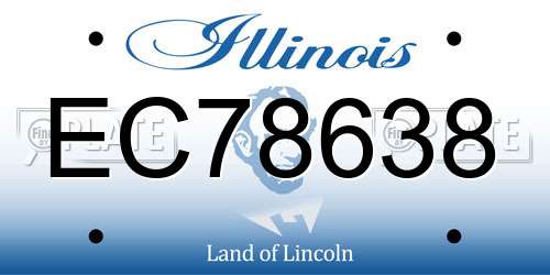 EC78638 Illinois License Plate