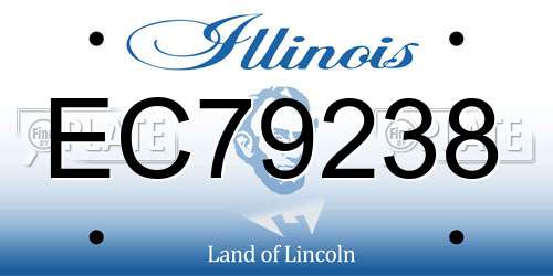EC79238 Illinois License Plate