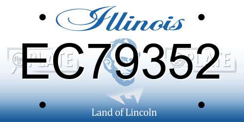EC79352 Illinois License Plate