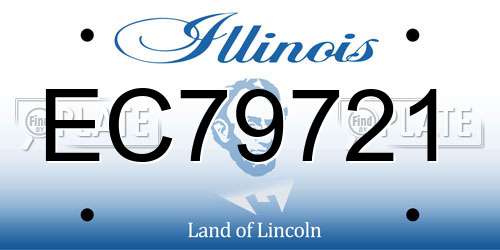 EC79721 Illinois License Plate