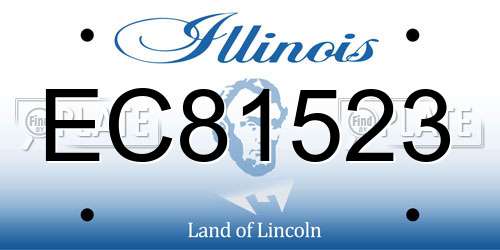 EC81523 Illinois License Plate