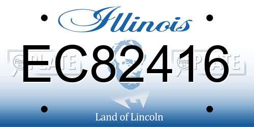 EC82416 Illinois License Plate
