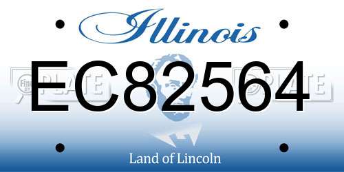 EC82564 Illinois License Plate