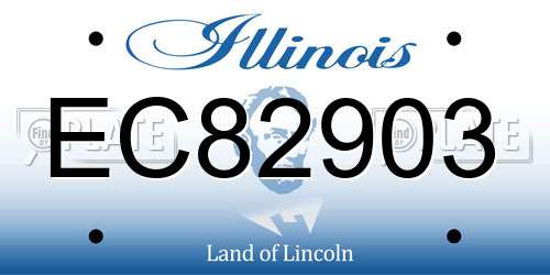 EC82903 Illinois License Plate