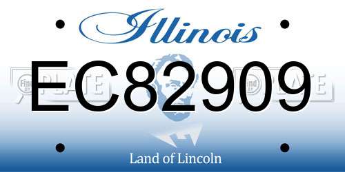 EC82909 Illinois License Plate