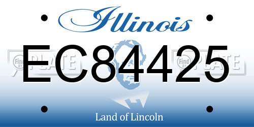 EC84425 Illinois License Plate