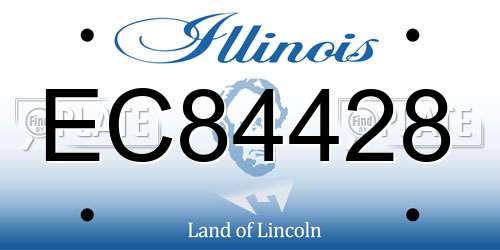 EC84428 Illinois License Plate