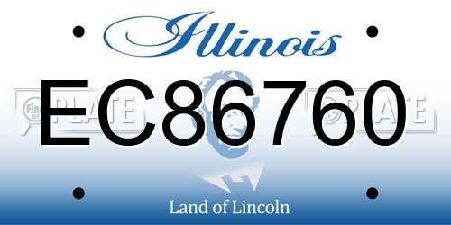 EC86760 Illinois License Plate