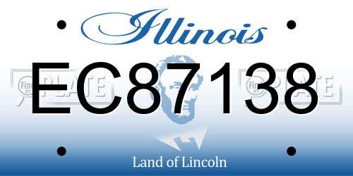 EC87138 Illinois License Plate
