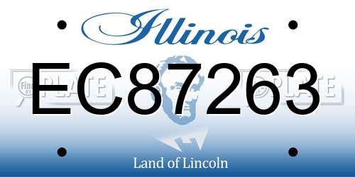 EC87263 Illinois License Plate