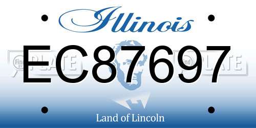 EC87697 Illinois License Plate