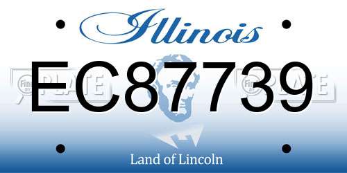 EC87739 Illinois License Plate