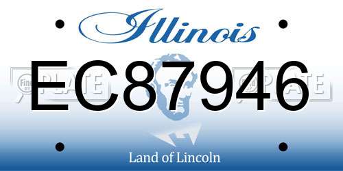 EC87946 Illinois License Plate