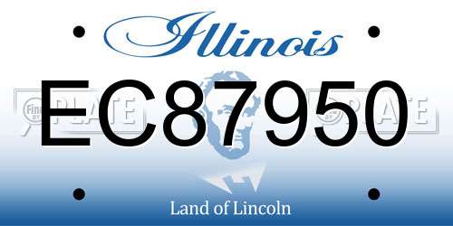 EC87950 Illinois License Plate