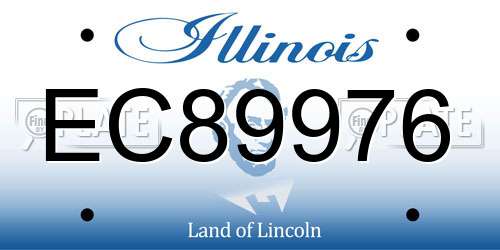 EC89976 Illinois License Plate