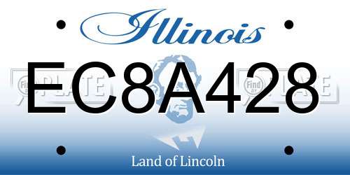 EC8A428 Illinois License Plate