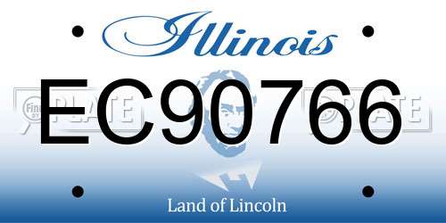 EC90766 Illinois License Plate