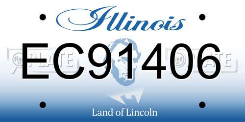 EC91406 Illinois License Plate