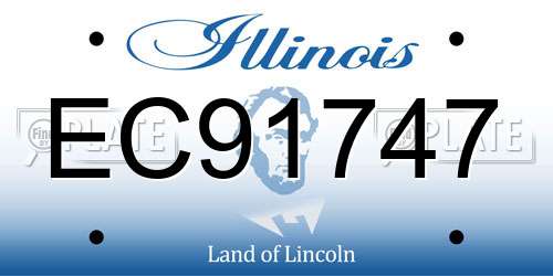EC91747 Illinois License Plate