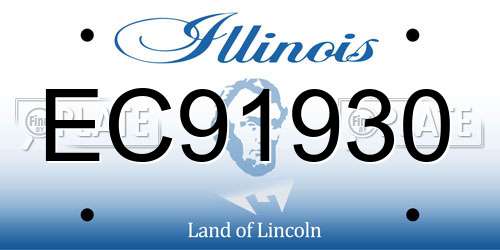 EC91930 Illinois License Plate