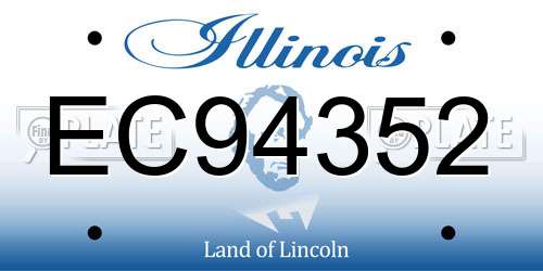 EC94352 Illinois License Plate
