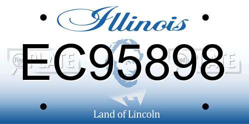 EC95898 Illinois License Plate