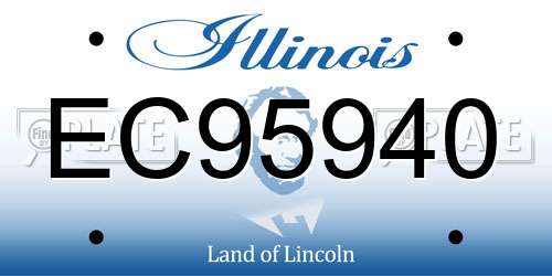 EC95940 Illinois License Plate