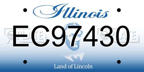 EC97430 Illinois License Plate