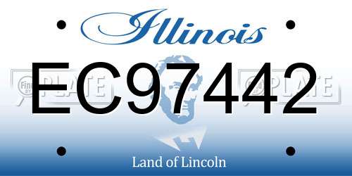EC97442 Illinois License Plate
