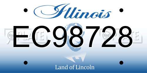 EC98728 Illinois License Plate