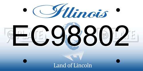 EC98802 Illinois License Plate