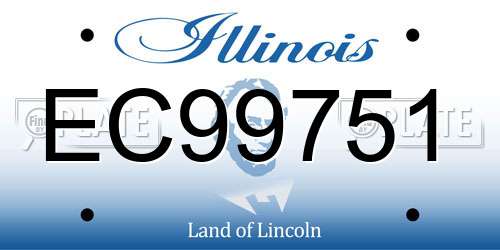 EC99751 Illinois License Plate