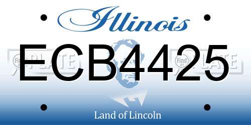 ECB4425 Illinois License Plate
