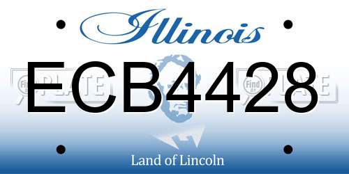 ECB4428 Illinois License Plate