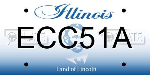 ECC51A Illinois License Plate